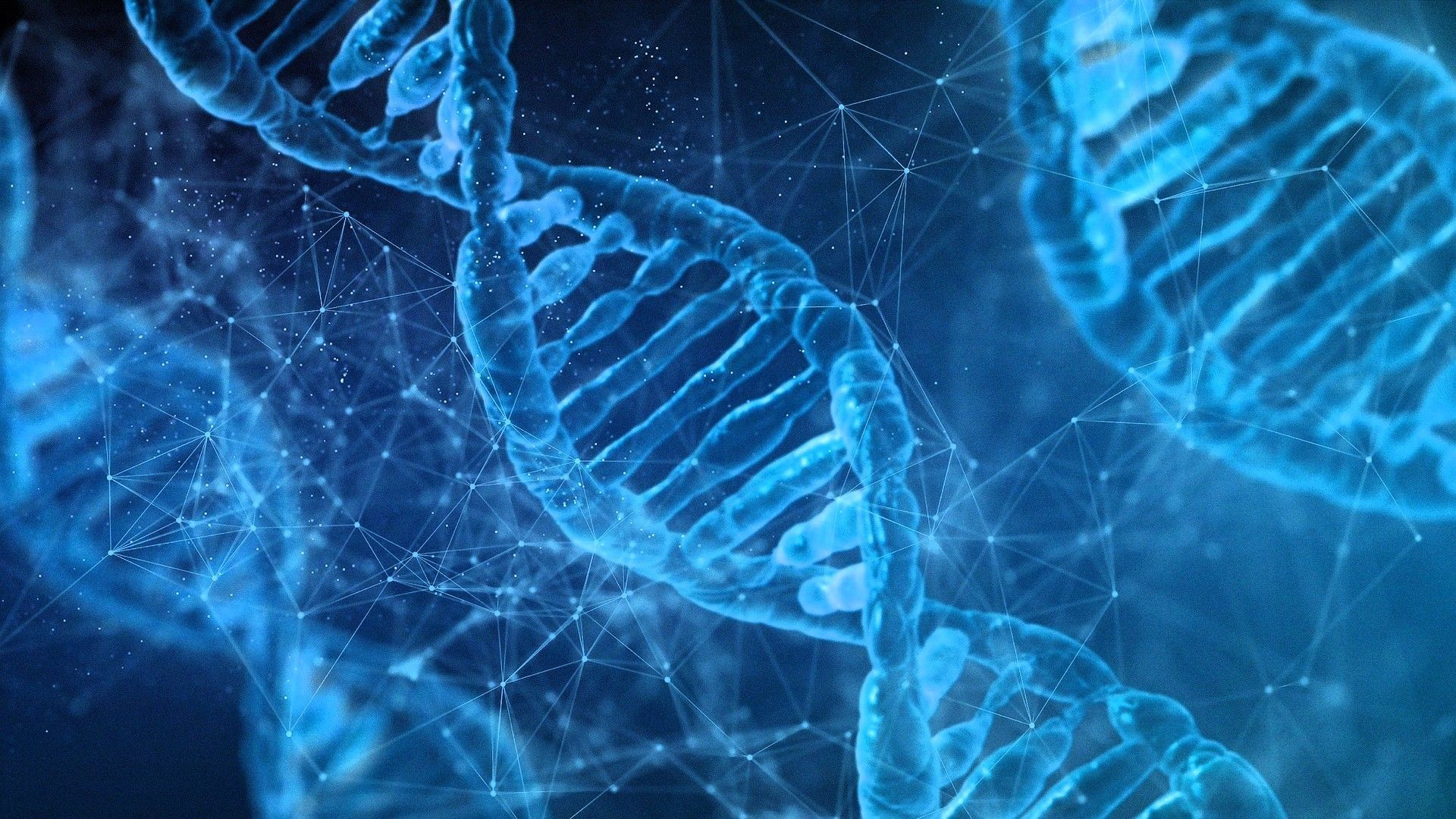 ADN humano iluminado representando epigenética y espiritualidad